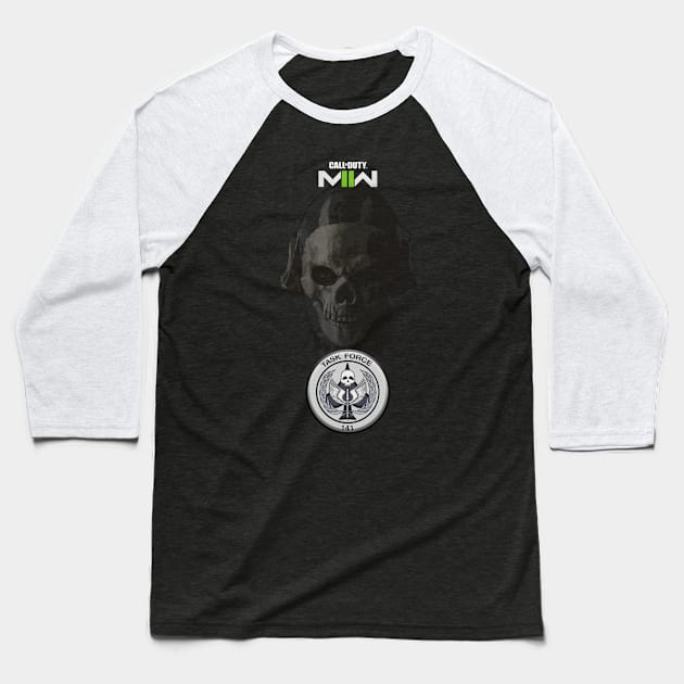 COD MW2 Ghost Baseball T-Shirt by BobJ